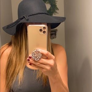 Black Felt floppy hat